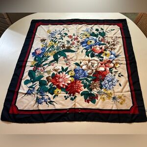 Coach 100% Silk Floral Scarf  Vintage